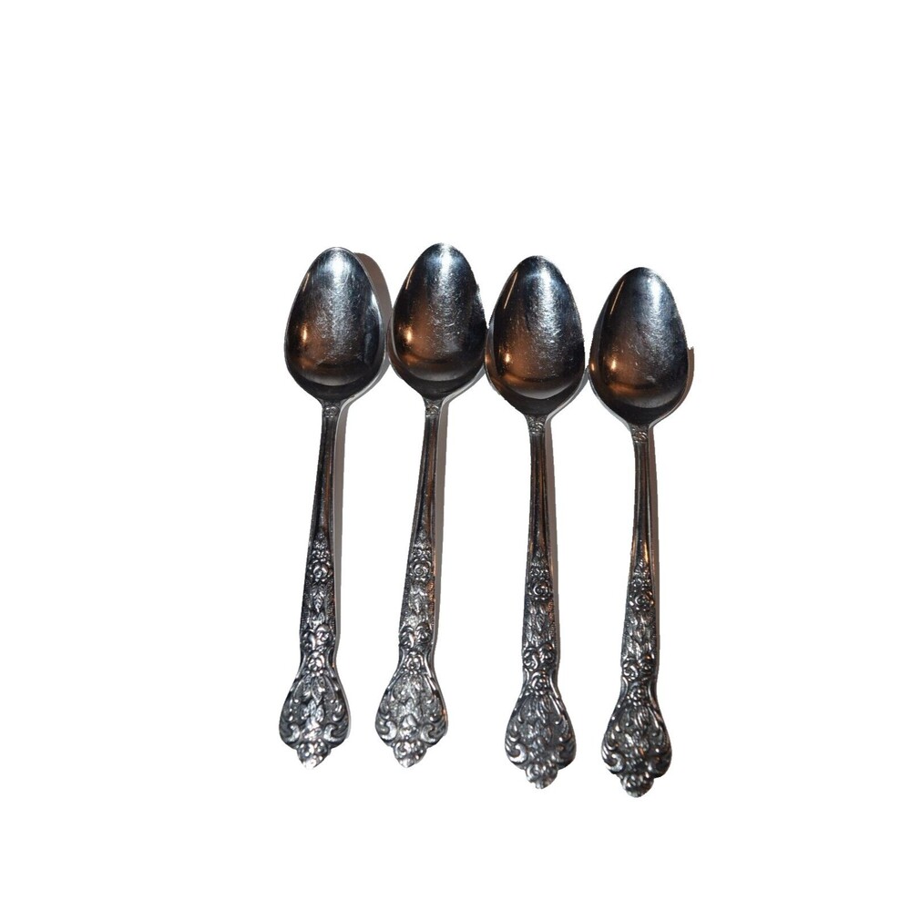 Versailles by MSI Japan Stainless SOUP SPOONS 7.25" Vtg Flatware Set of 4